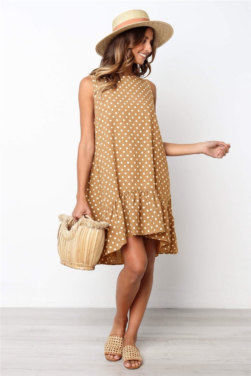 Casaul Polka Dot Elegant Mini Dress PS87