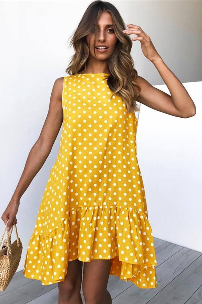 Casaul Polka Dot Elegant Mini Dress PS87
