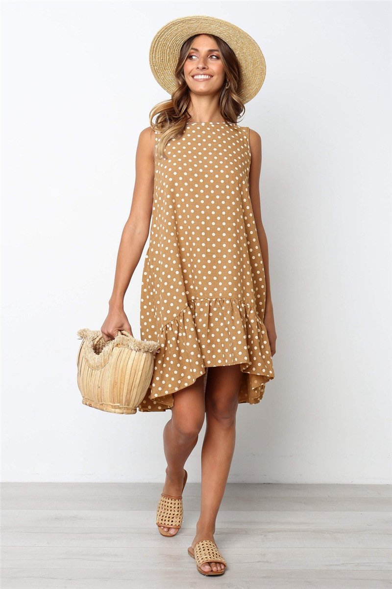 Casaul Polka Dot Elegant Mini Dress PS87