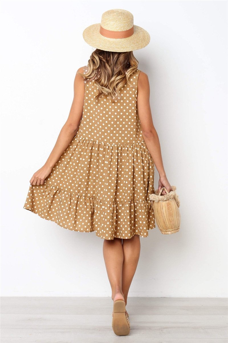 Casaul Polka Dot Elegant Mini Dress PS87