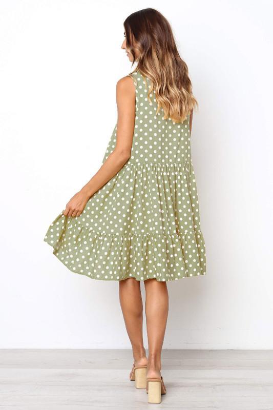 Casaul Polka Dot Elegant Mini Dress PS87